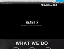 Tablet Screenshot of franksandblasting.com